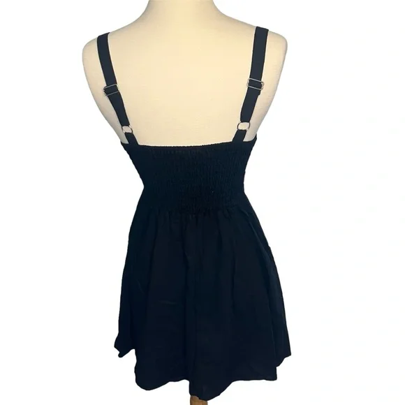 Forever 21 Button Down Black Dress womens size small - Picture 2 of 5